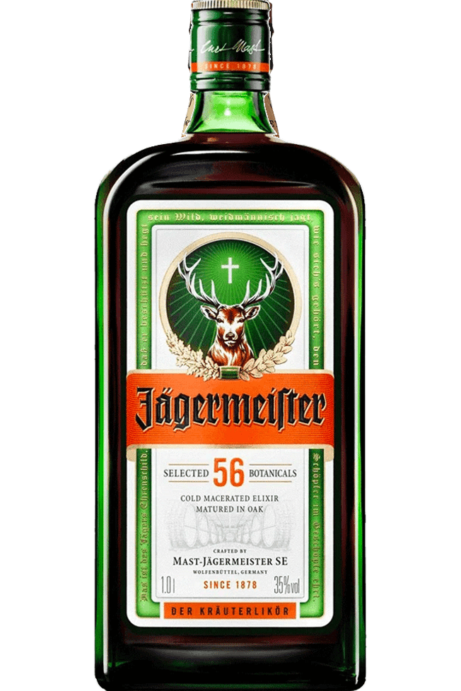 Jägermeister German herbal liqueur 1 litre green bottle