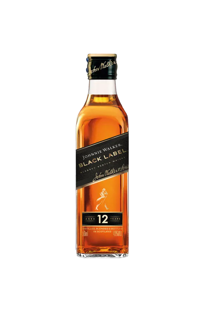 Johnnie Walker Black Label 12 year old Scotch whisky 50ml miniature bottle