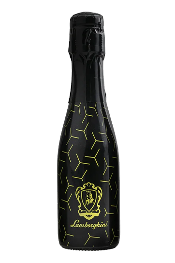 Lamborghini Brut Pinot Chardonnay Italian sparkling wine 200ml yellow mini bottle