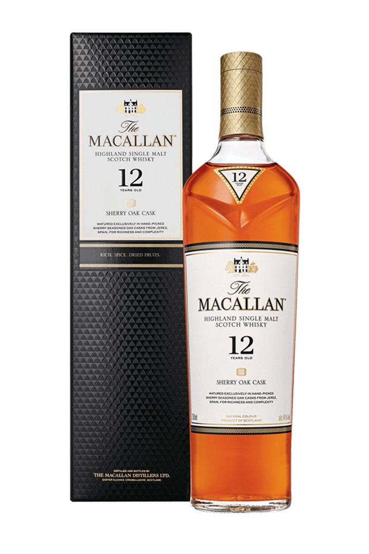 The Macallan 12 year old Sherry Oak Speyside single malt whisky 700ml bottle