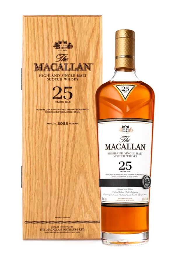 The Macallan 25 year old Sherry Oak Speyside single malt whisky 700ml bottle