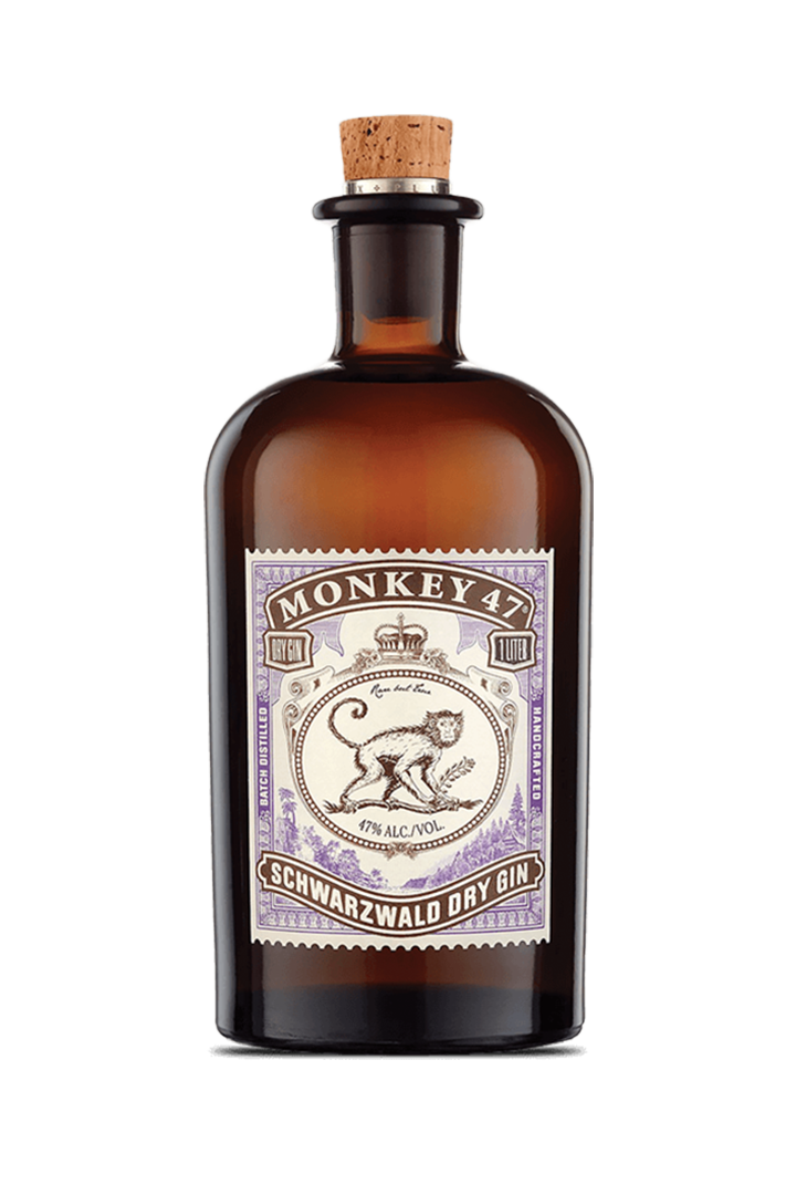 Monkey 47 Schwarzwald dry gin 500ml brown apothecary bottle