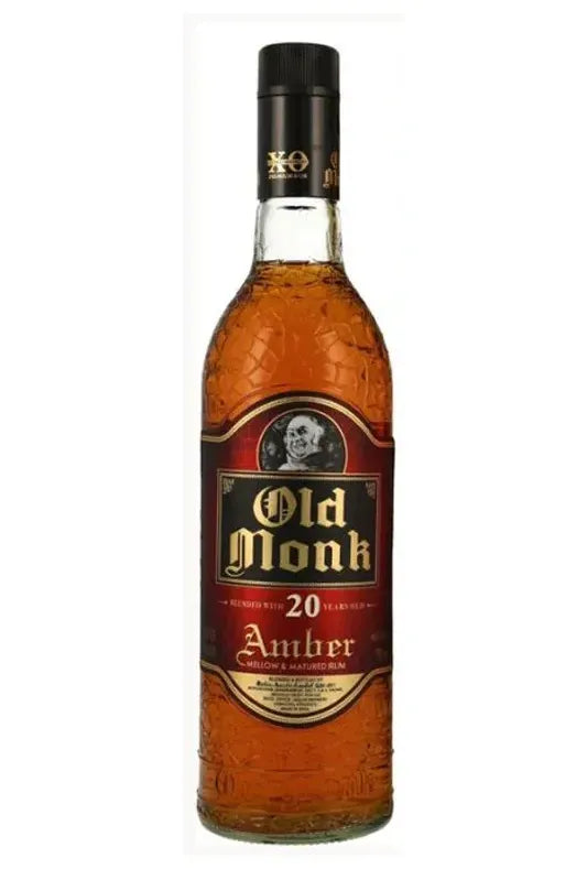 Old Monk Amber Matured Indian dark rum 750ml glass bottle