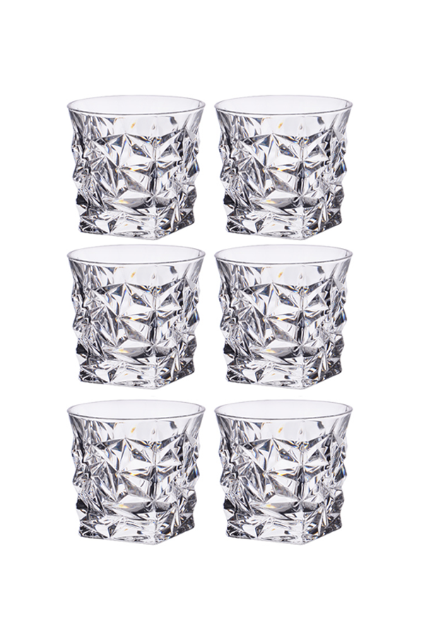 6pc Whiskey Glasses 290ml, Classic Old Fashioned Tumblers for Whiskey, Bourbon, Brandy & Other Beverages,