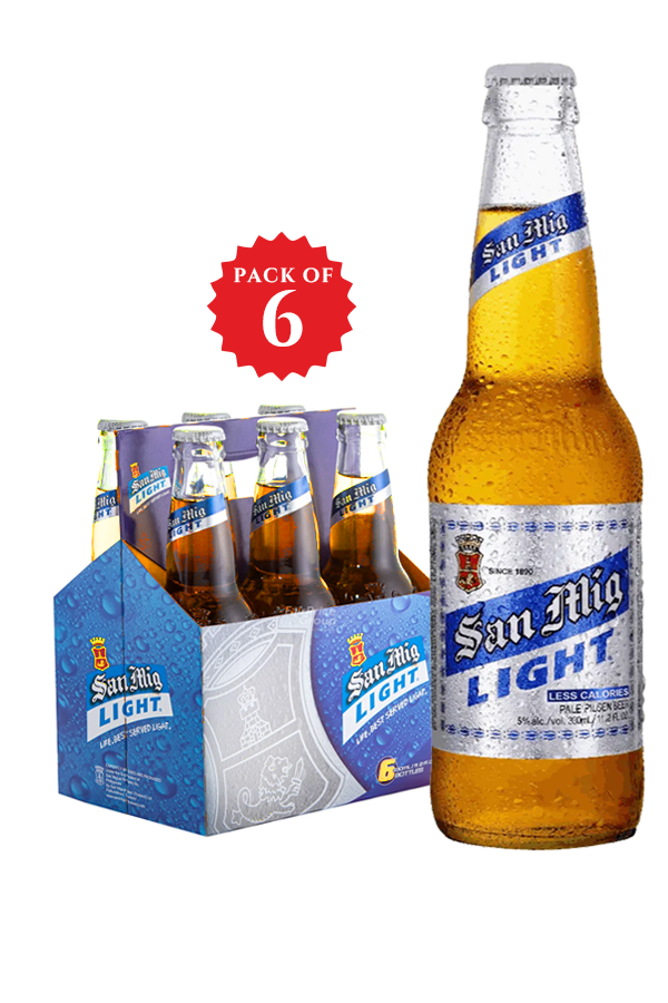 San Miguel Light Filipino reduced-calorie pilsner 330ml bottle