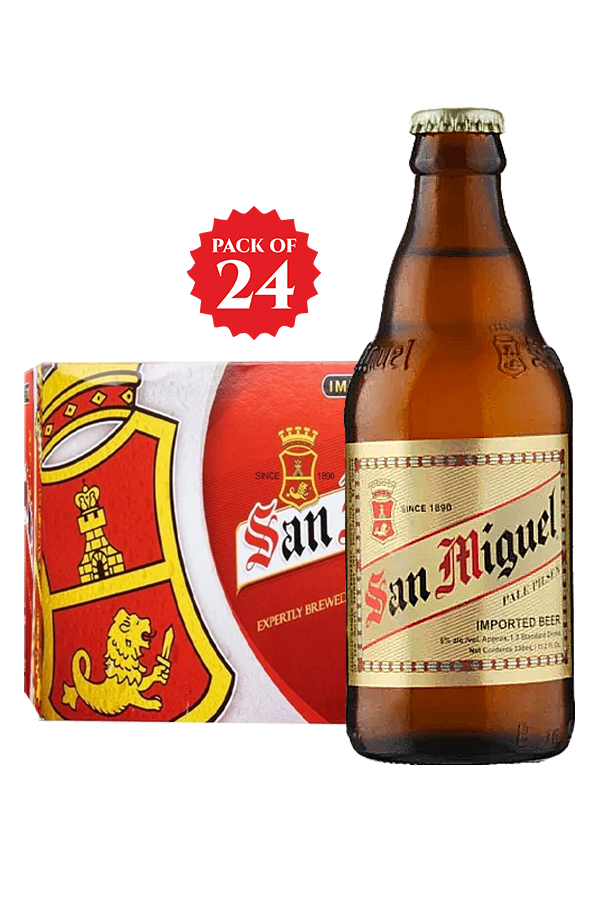 San Miguel Pale Pilsen Filipino lager beer 330ml glass bottle