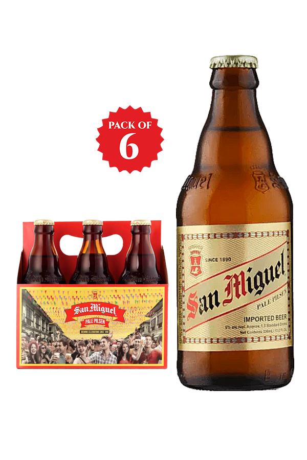 San Miguel Pale Pilsen Filipino lager beer 330ml bottle