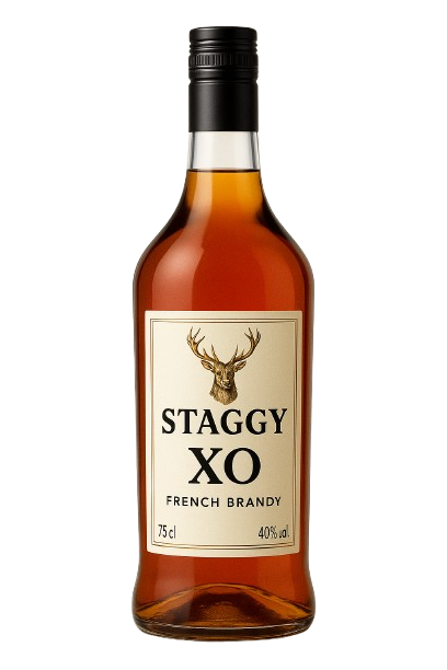 Staggy XO French brandy 750ml bottle