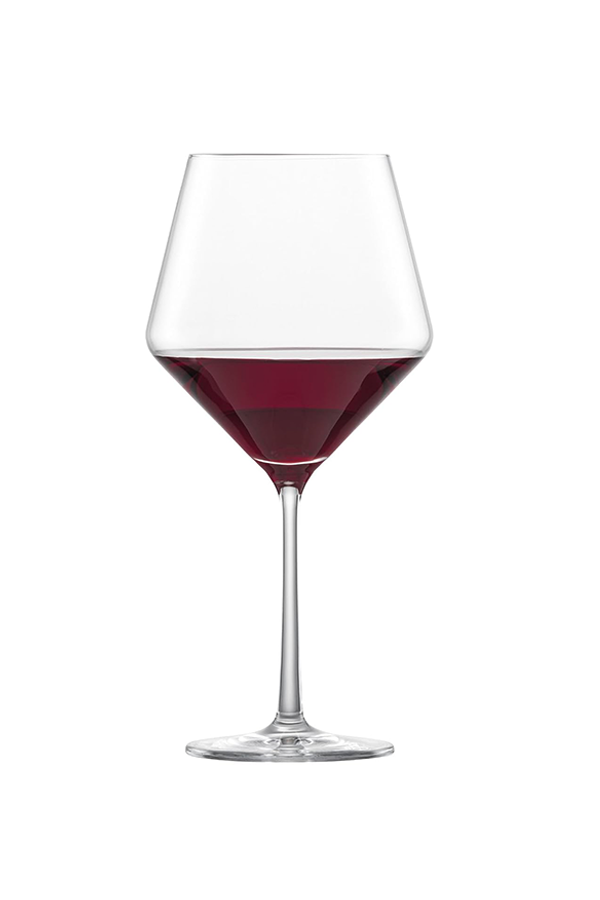 Large Burgundy Wine Glasses, Elegant Crystal Stemware with Golden Accents, Reusable Wine Glasses